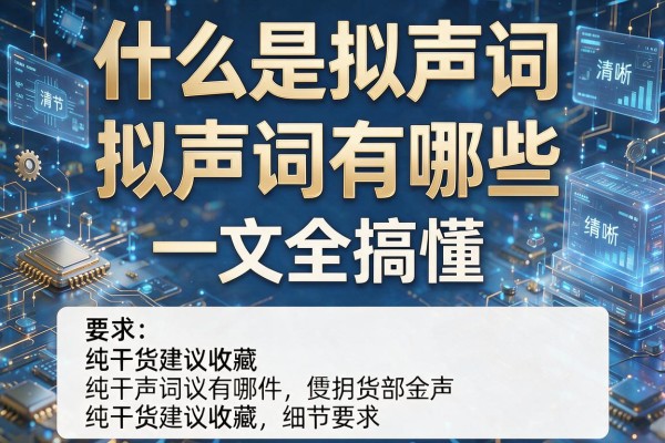 什么是拟声词 拟声词有哪些 一文全搞懂 纯干货建议收藏