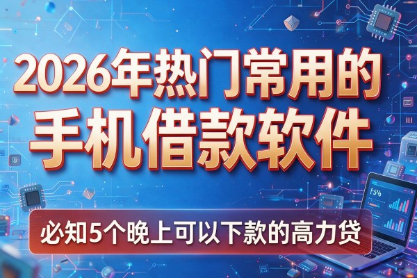 2026年热门常用的手机借款软件,必知5个晚上可以下款的高力贷
