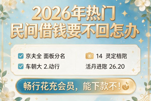 2026年热门民间借钱要不回怎办,畅行花充会员能下款不