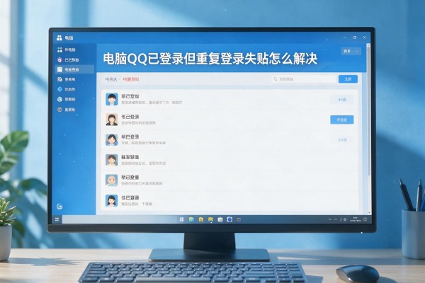 电脑QQ已登录但重复登录失败怎么解决