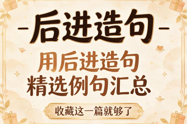 后进造句-用后进造句精选例句汇总 收藏这一篇就够了