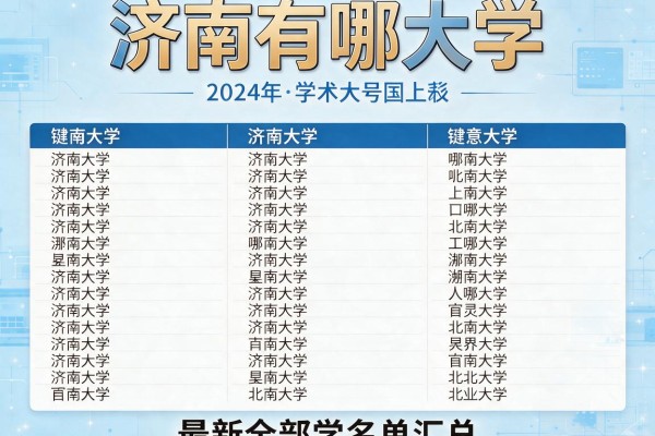 济南有哪些大学 最新全部大学名单汇总