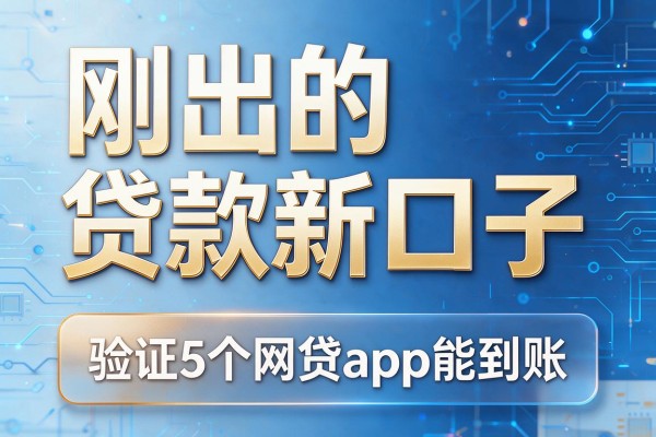刚出的贷款新口子,验证5个网贷app能到账