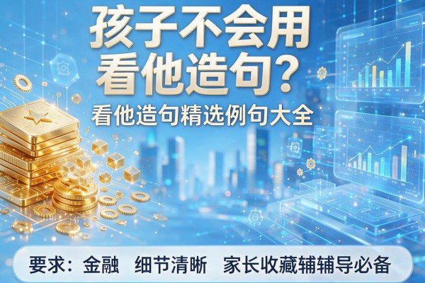 孩子不会用看他造句?看他造句精选例句大全,家长收藏辅导必备