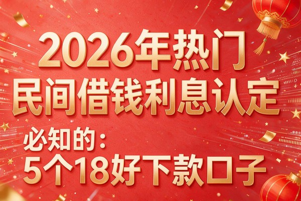 2026年热门民间借钱利息认定,必知的5个18好下款口子