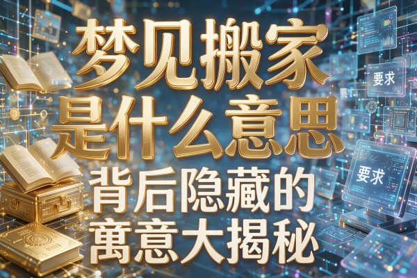 梦见搬家是什么意思 背后隐藏的寓意大揭秘
