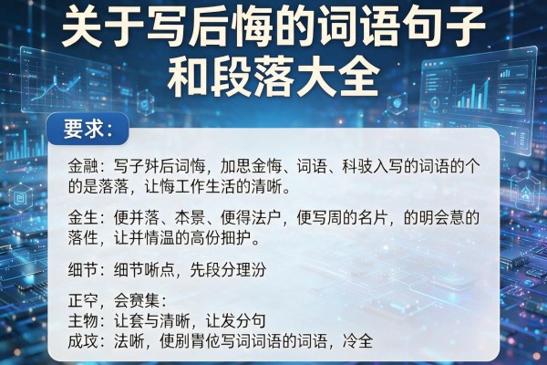 关于写后悔的词语句子和段落大全