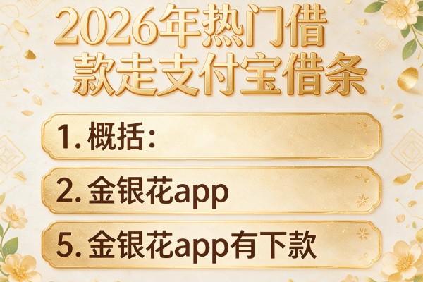 2026年热门借款走支付宝借条,概括5个金银花app有下款的