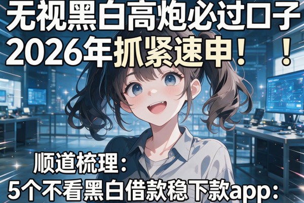 无视黑白高炮必过口子2026年抓紧速申!顺道梳理5个不看黑白借款稳下款app