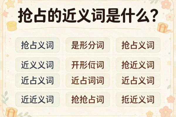 抢占的近义词是什么?一文盘点常用的抢占的近义词