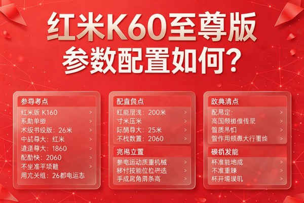 红米K60至尊版的参数配置如何?