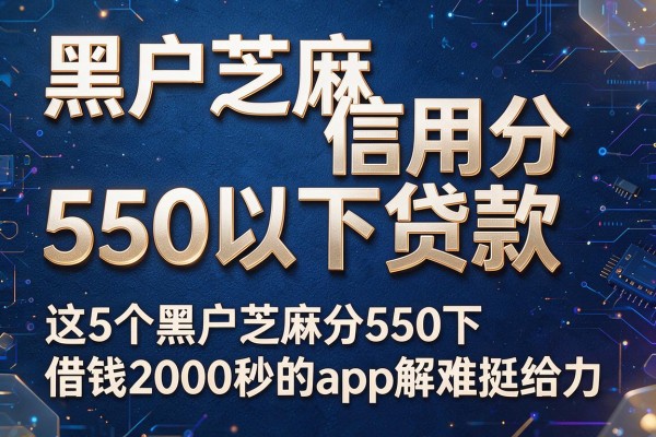 黑户芝麻信用分550以下贷款，这5个黑户芝麻分550下借钱2000秒的app解难挺给力
