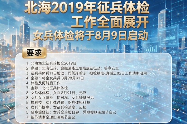 北海2019年征兵体检工作全面展开女兵体检将于8月9日启动