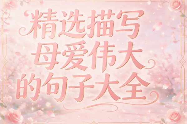 精选描写母爱伟大的句子大全