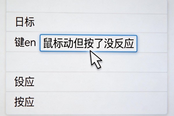 鼠标指针动但按了没反应