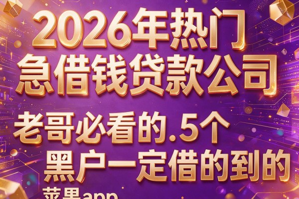 2026年热门急借钱贷款公司,老哥必看的5个黑户一定借的到的苹果app