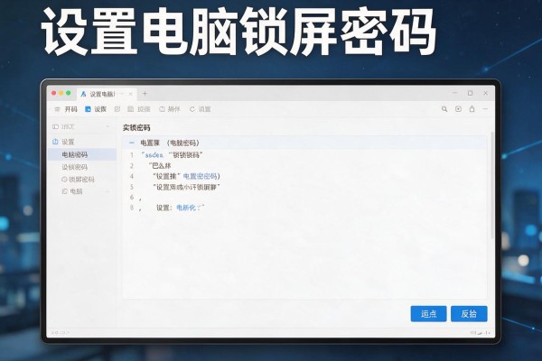 设置电脑锁屏密码的步骤有哪些