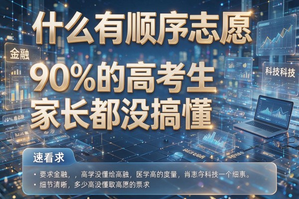 什么是顺序志愿90%的高考生家长都没搞懂速看