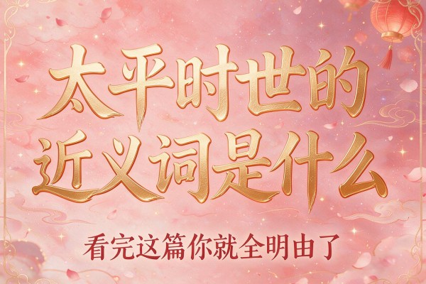 太平时世的近义词是什么看完这篇你就全明白了