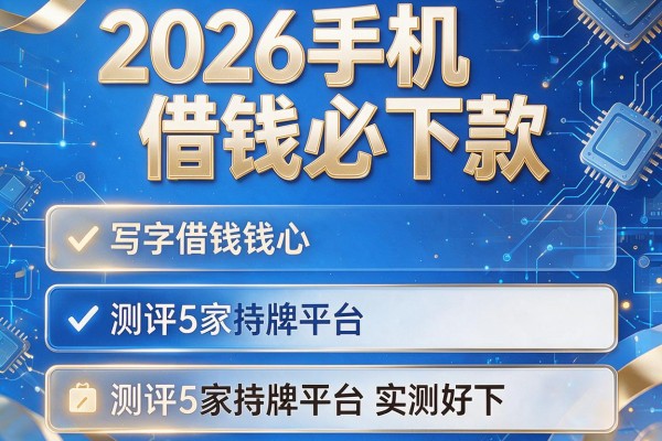 2026手机借钱必下款,测评5家持牌平台实测好下