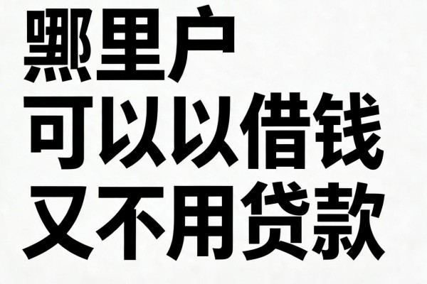 黑白户哪里可以借钱又不用贷款,本篇解答更具权威性!