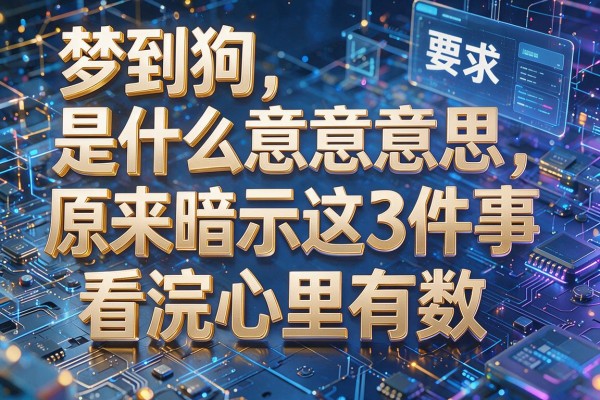 梦到狗是什么意思原来暗示这3件事看完心里有数