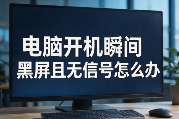 电脑开机瞬间黑屏且无信号怎么办