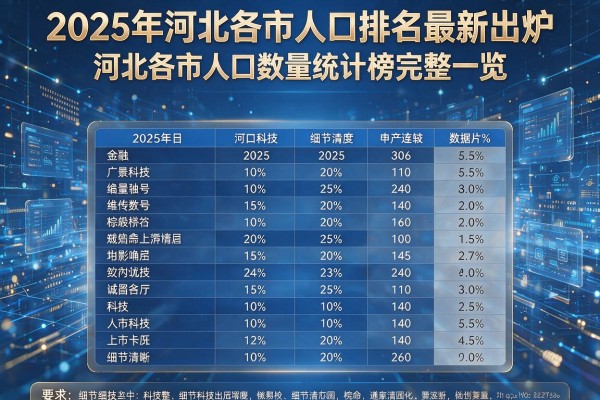 2025年河北各市人口排名最新出炉 河北各市人口数量统计榜完整一览