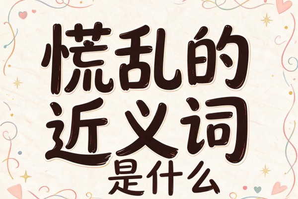 慌乱的近义词是什么,慌乱的近义词有哪些