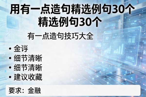 用有一点造句精选例句30个 有一点造句技巧大全 建议收藏