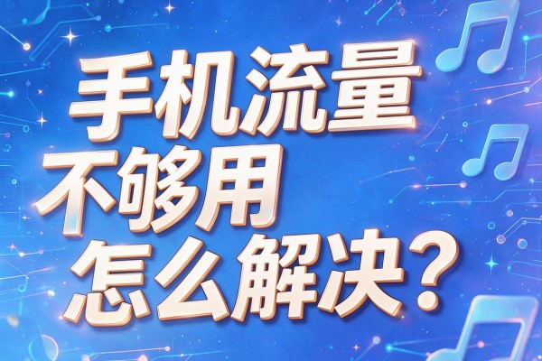 手机流量不够用怎么解决?