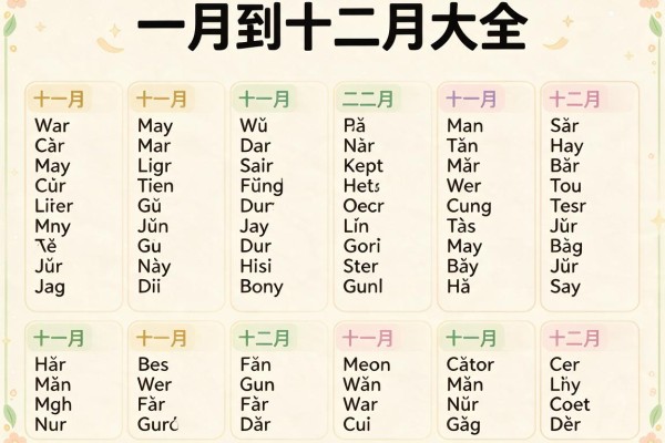 一月到十二月的英语单词及缩写汇总大全