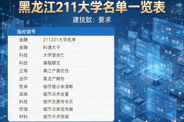 黑龙江211大学名单一览表