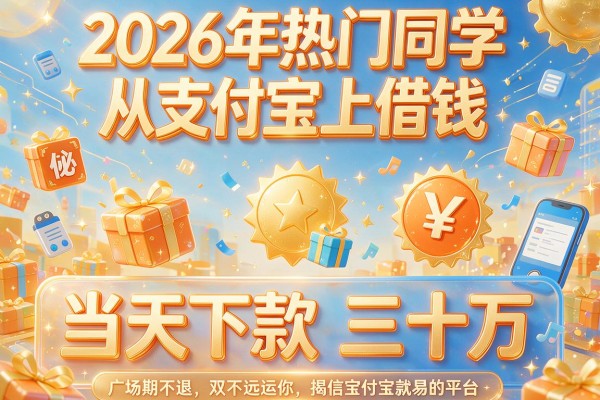 2026年热门同学从支付宝上借钱,揭秘五个当天下款三十万的平台