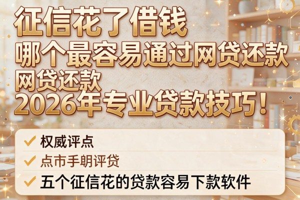 征信花了借钱哪个最容易通过网贷还款2026年专业贷款技巧!权威评点五个征信花的贷款容易下款软件