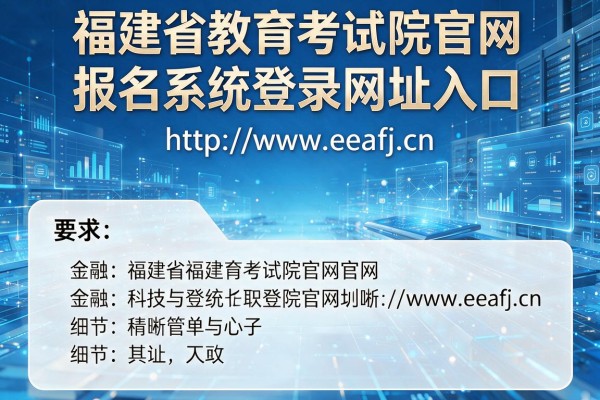 福建省教育考试院官网报名系统登录网址入口 http://www.eeafj.cn/
