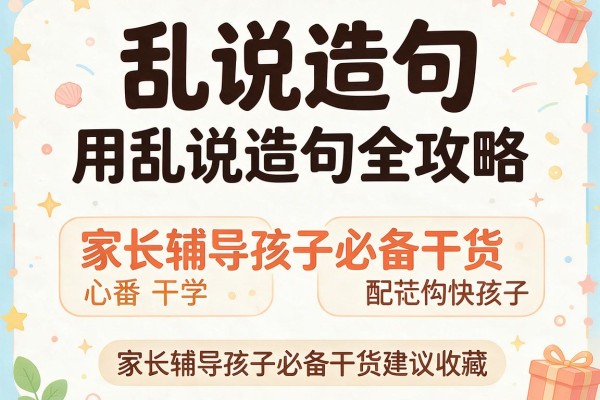 乱说造句-用乱说造句全攻略,家长辅导孩子必备干货,建议收藏