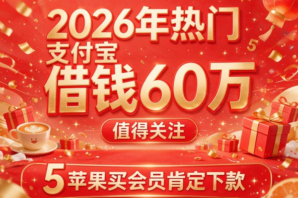2026年热门支付宝借钱60万，值得关注的5个苹果买会员肯定下款的