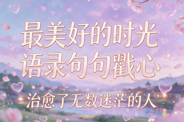 最美好的时光语录句句戳心 治愈了无数迷茫的人