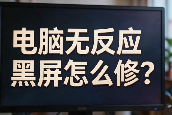 电脑无反应黑屏怎么修?