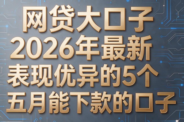 网贷大口子2026年最新,表现优异的5个五月还能下款的口子