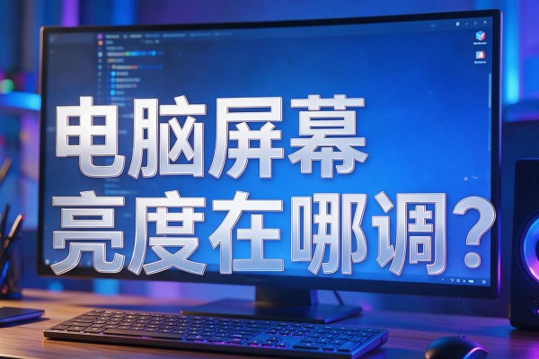 电脑屏幕亮度在哪调？