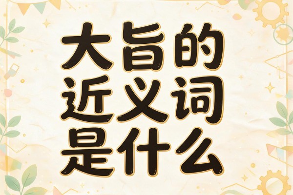 大旨的近义词是什么,大旨的近义词有哪些