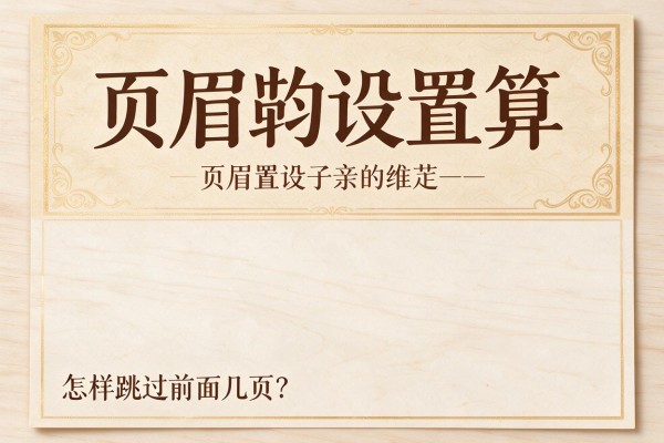 页眉设置怎样跳过前面几页?