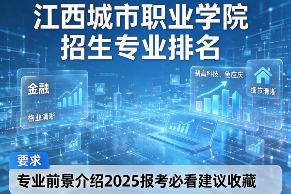 江西城市职业学院招生专业排名和专业前景介绍2025报考必看建议收藏