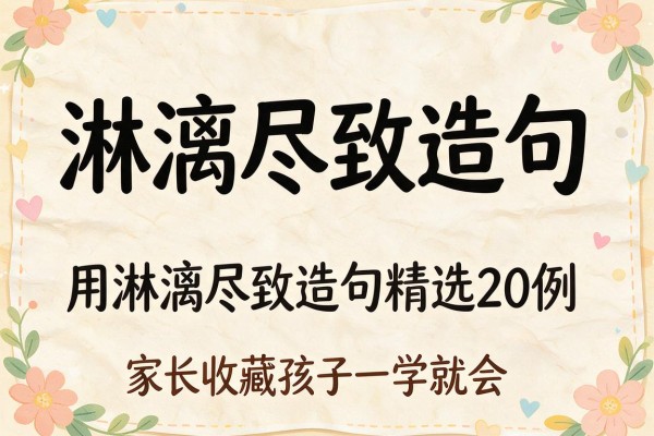 淋漓尽致造句-用淋漓尽致造句精选20例家长收藏孩子一学就会