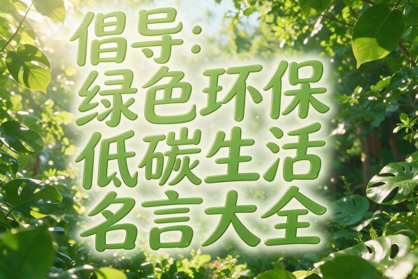 倡导绿色环保低碳生活名言大全