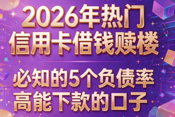 2026年热门信用卡借钱赎楼,必知的5个负债率高能下款的口子