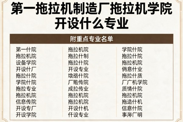 第一拖拉机制造厂拖拉机学院开设什么专业 附重点专业名单一览