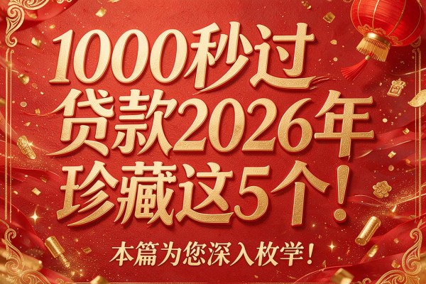 1000秒过贷款2026年珍藏这5个!本篇为您深入枚举!